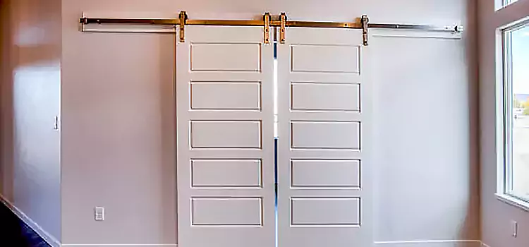 Glass Barn Door with Installation Hardware Kit White Bear Lake
